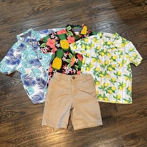 Button down shirt and shorts combo